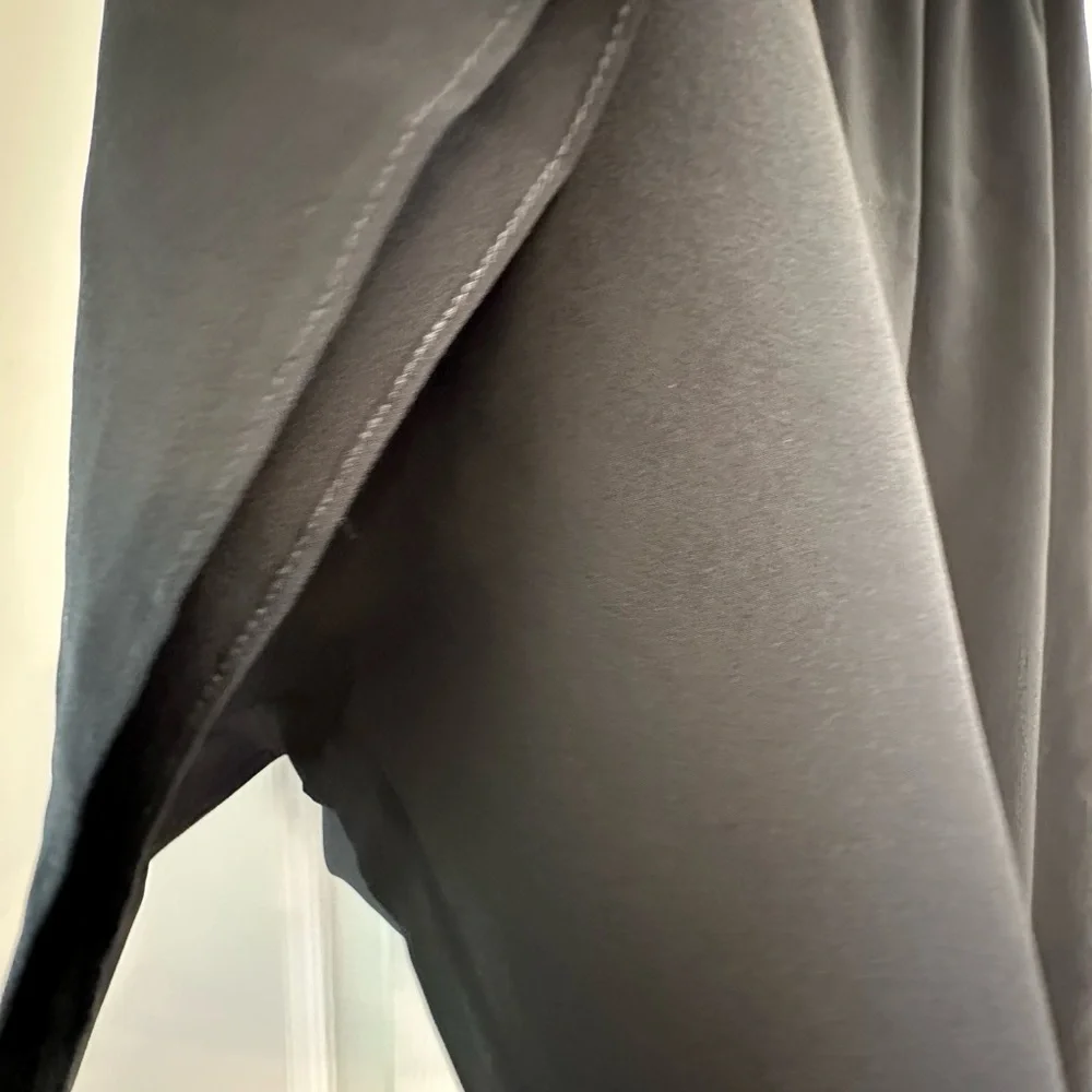 Rosamosario 100% Silk Crepe Palazzo Trousers Black Silk Palazzo Pajama Pant - Picture 8 of 14
